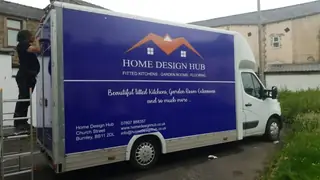 Home Design Hub: Luton box van wrapped in full-colour printed graphics