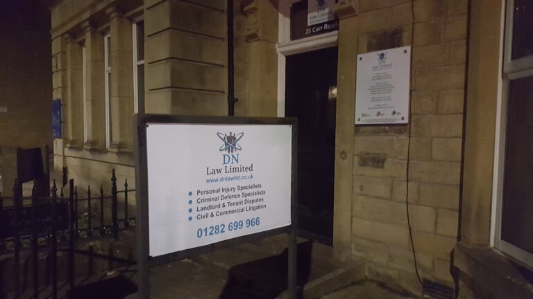 DN Law — post-mounted sign board — signage printed and fitted by Web Print Signs