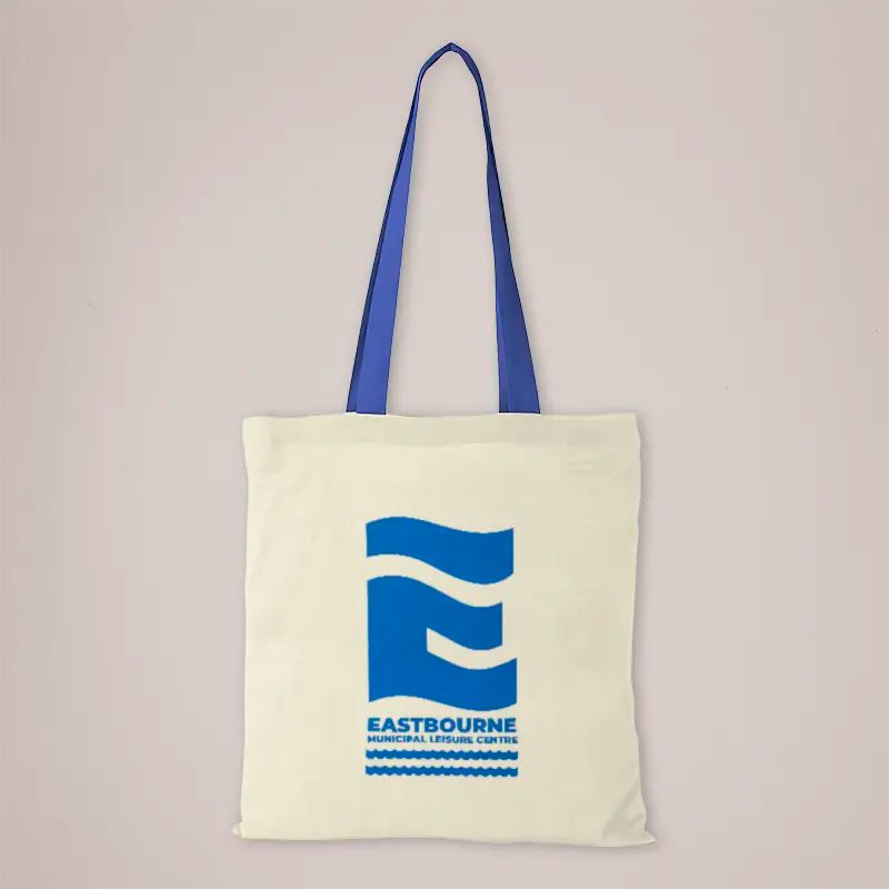 Custom Cotton Tote Bag with Coloured Handles