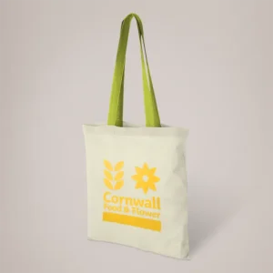 Custom Cotton Tote Bag with Coloured Handles