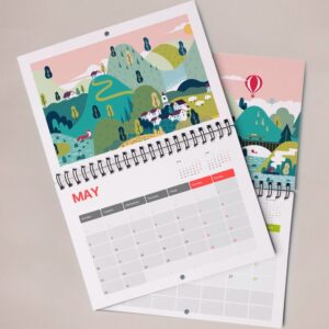 Wiro Bound Drilled Calendars