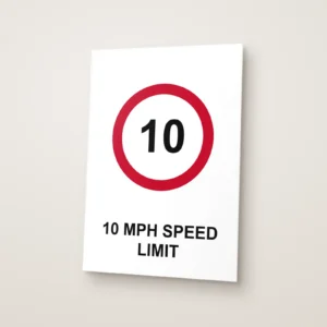 10 mph Speed Limit Sign