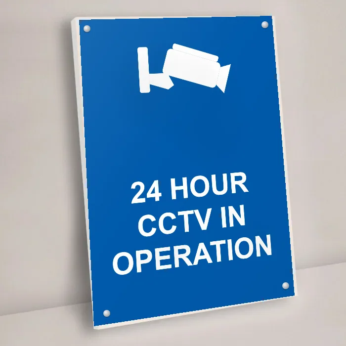 24 Hour CCTV in Operation Sign: 24 hour cctv in operation sign 3