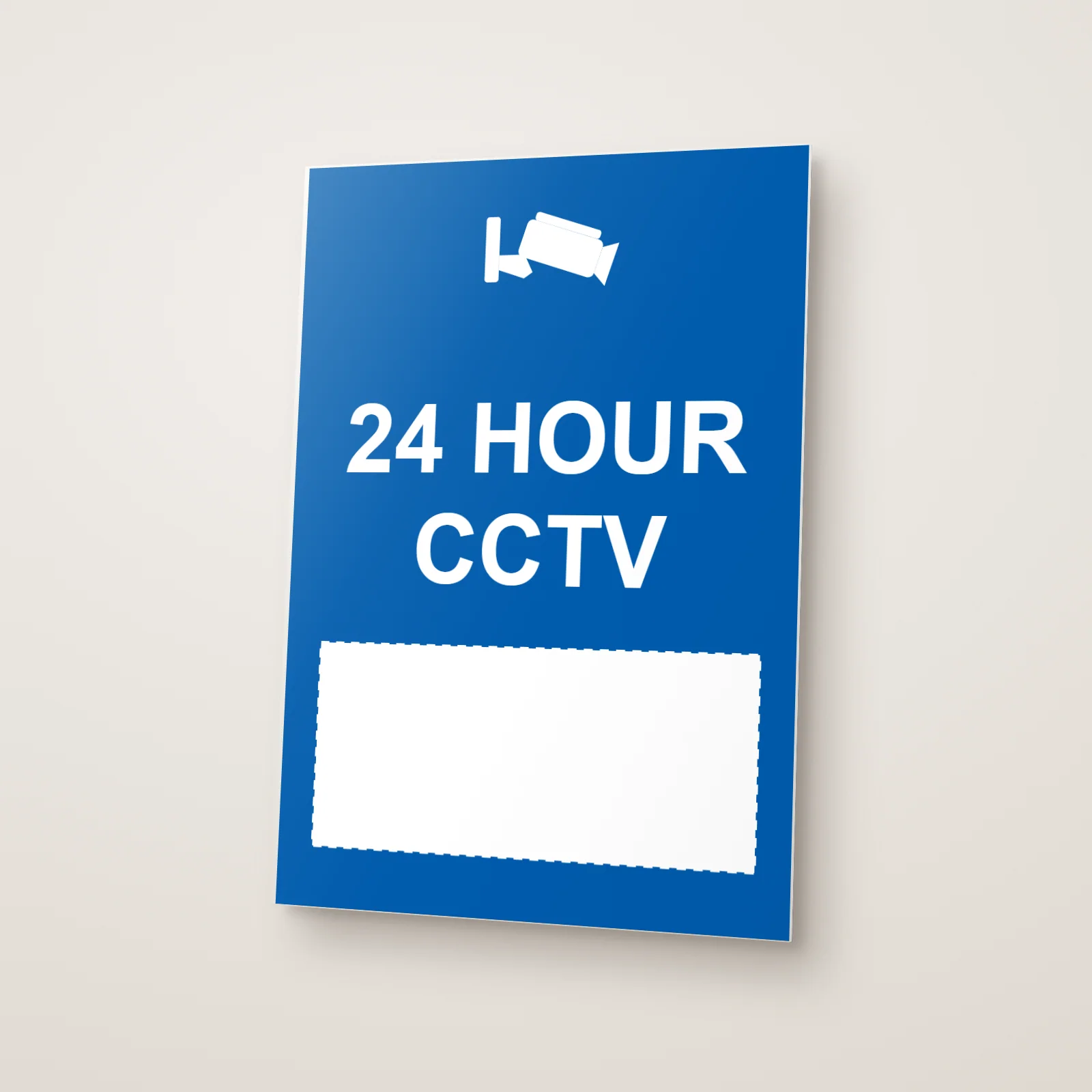 24 Hour CCTV Write-On Sign