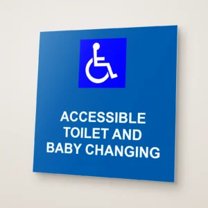 Accessible Toilet and Baby Changing Sign