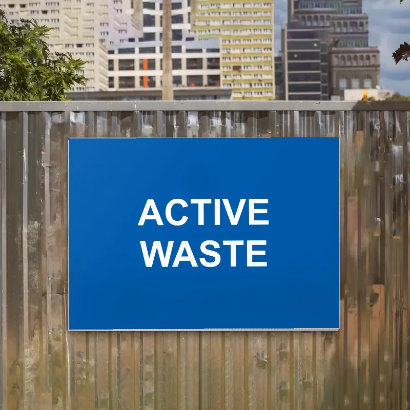 Active Waste Sign: active waste sign 1