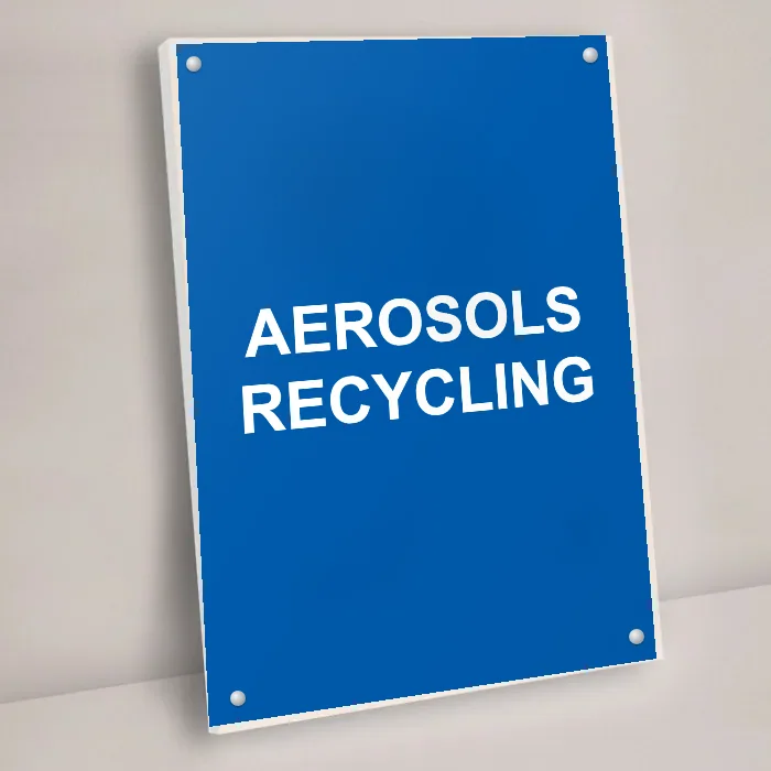 Aerosols Recycling Sign: aerosols recycling sign 3