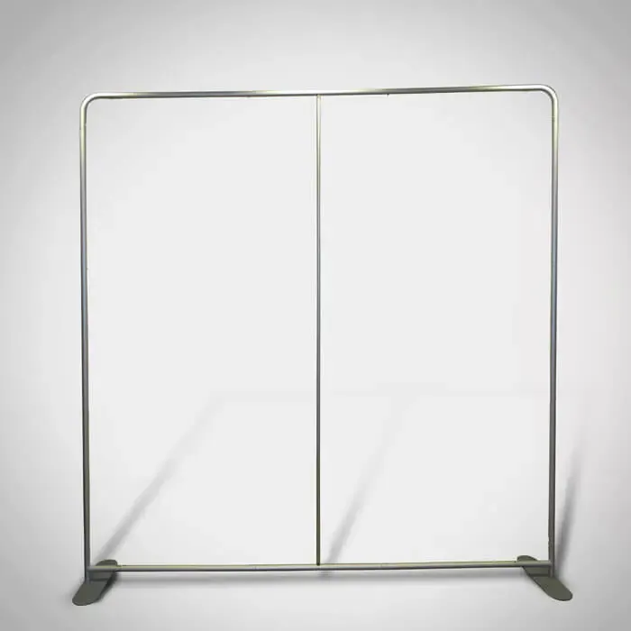 Straight Stretch Fabric Display Wall: aluminium frame of a straight fabric display wall