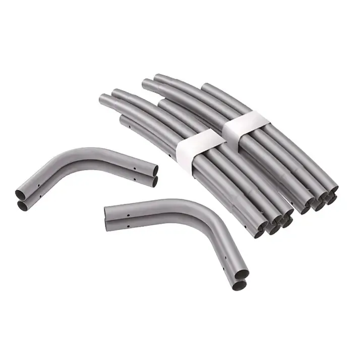 Curved Stretch Fabric Display Wall: aluminium poles for a stretch fabric display wall