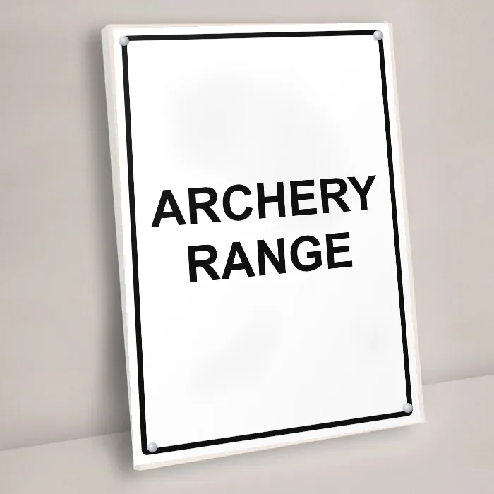 Archery Range Sign: archery range sign 3