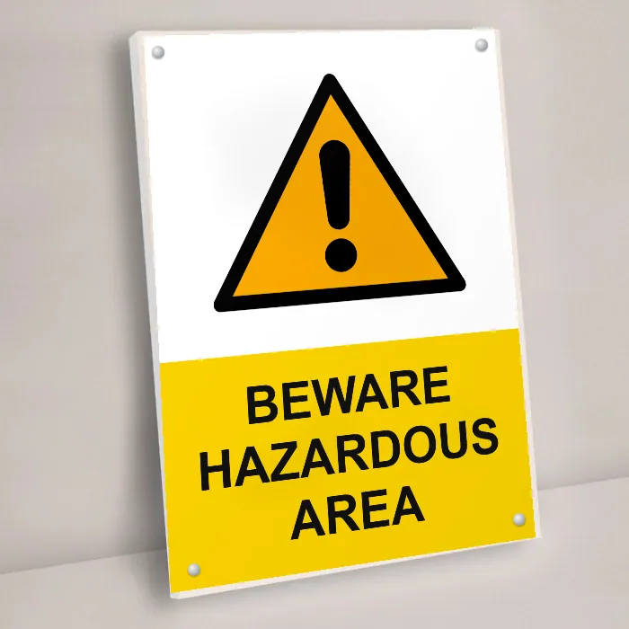 Beware Hazardous Area Sign: beware hazardous area sign 3