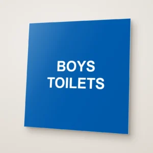 Boys Toilets Sign