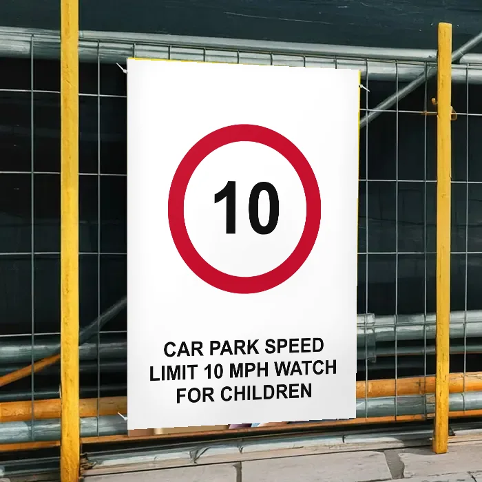 Car Park Speed Limit 10 mph Watch for Children Sign: car park speed limit 10 mph watch for children sign 3
