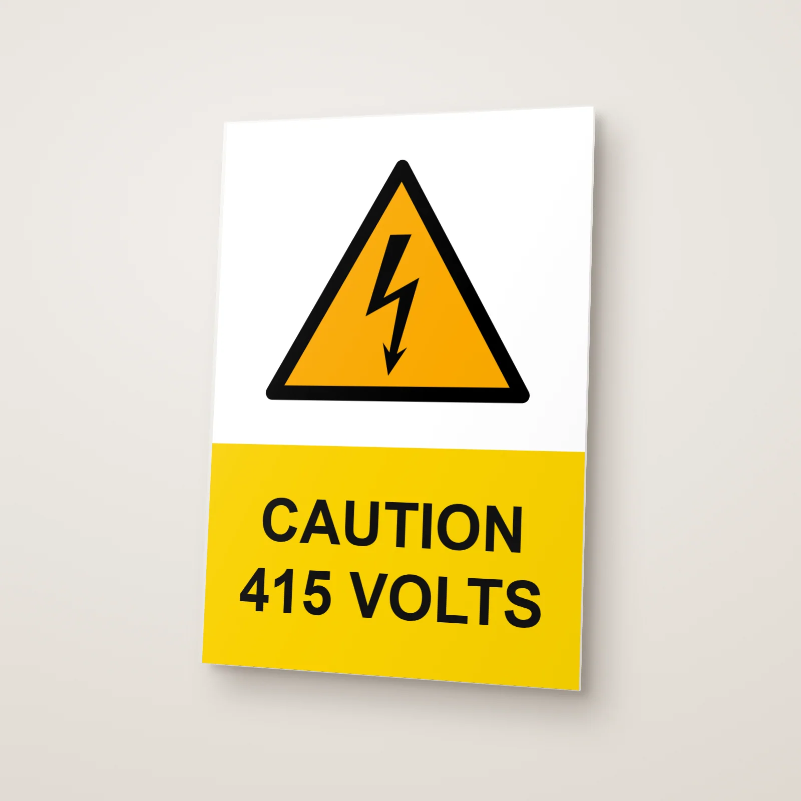 Caution 415 Volts Sign