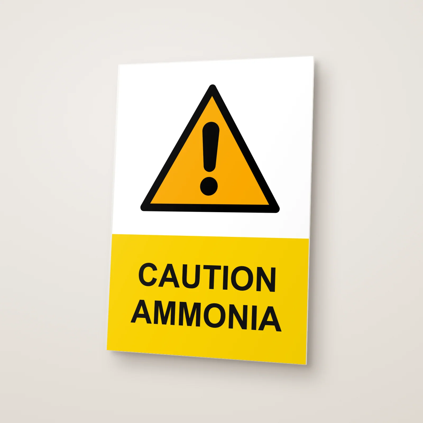 Caution Ammonia Sign