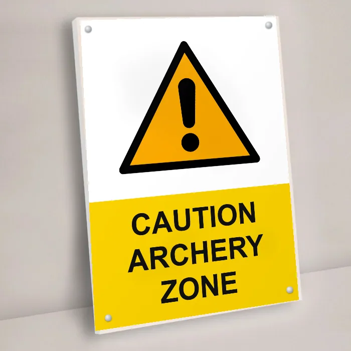 Caution Archery Zone Sign: caution archery zone sign 3