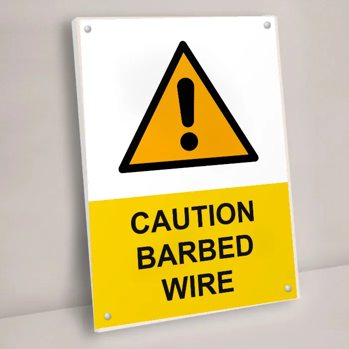Caution Barbed Wire Sign: caution barbed wire sign 3
