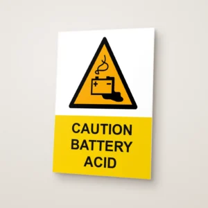 Caution Battery Acid Sign