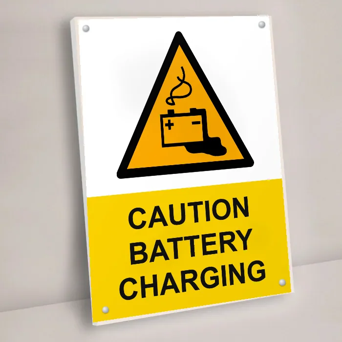 Caution Battery Charging Sign: caution battery charging sign 3