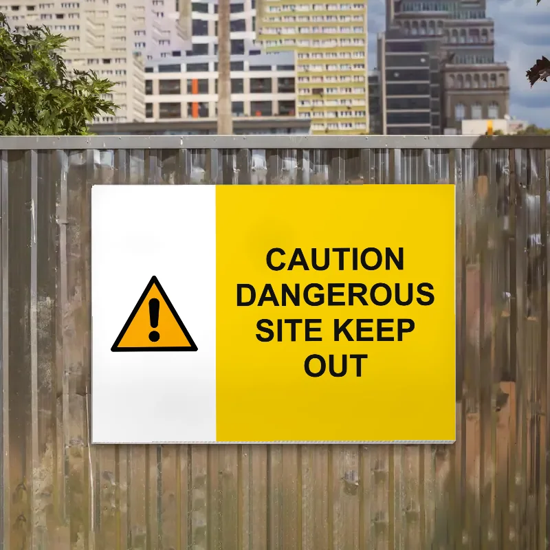 Caution Dangerous Site Keep Out Sign: caution dangerous site keep out sign 3