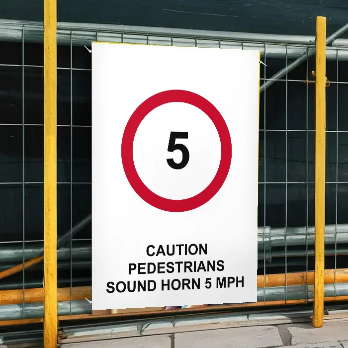 Caution Pedestrians Sound Horn 5 mph Sign: caution pedestrians sound horn 5 mph sign 1