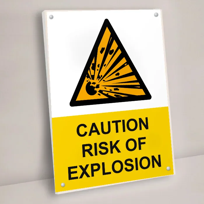 Caution Risk of Explosion Sign: caution risk of explosion sign 3