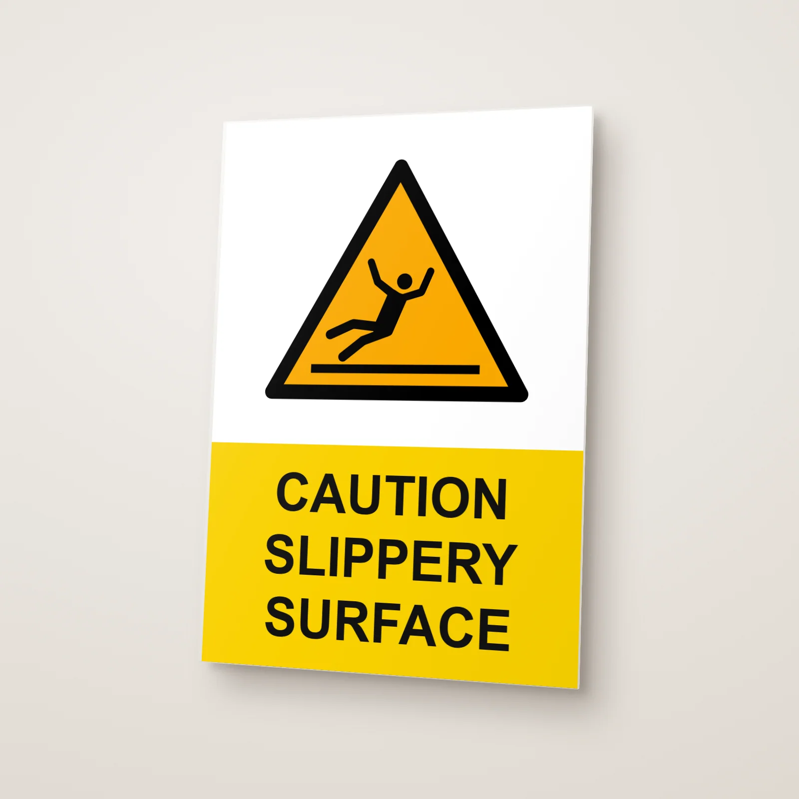 Caution Slippery Surface Sign
