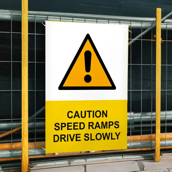 Caution Speed Ramps Drive Slowly Sign: caution speed ramps drive slowly sign 3