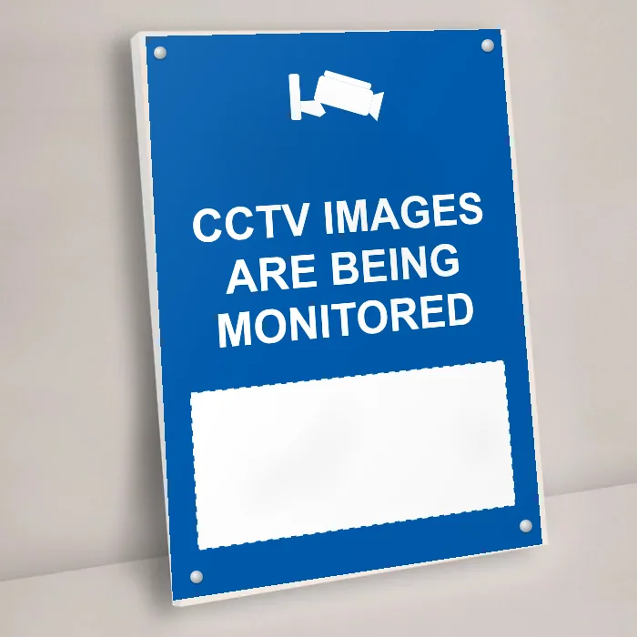 CCTV Images Are Being Monitored Write-On Sign: cctv images are being monitored write on sign 3