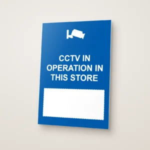 CCTV in Operation in This Store Write-On Sign