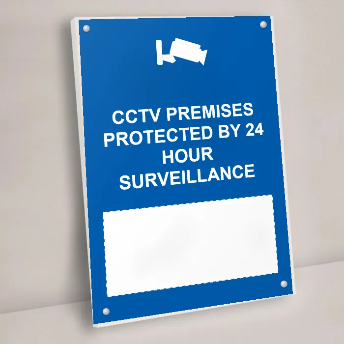CCTV Premises Protected by 24 Hour Surveillance Write-On Sign: cctv premises protected by 24 hour surveillance write on