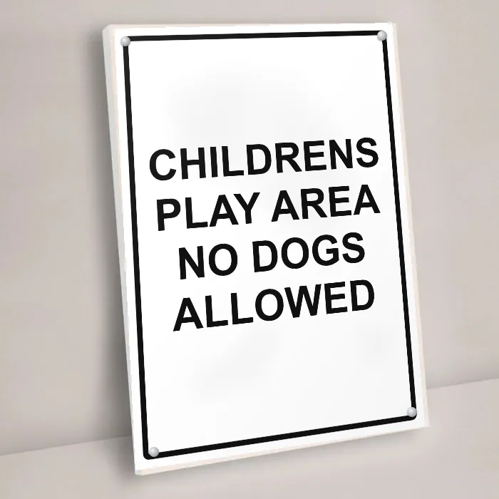 Childrens Play Area No Dogs Allowed Sign: childrens play area no dogs allowed sign 3