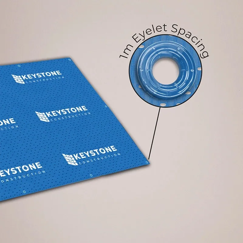 10ft x 3ft Mesh Banner: close up of a mesh banner eyelet showing the woven mesh