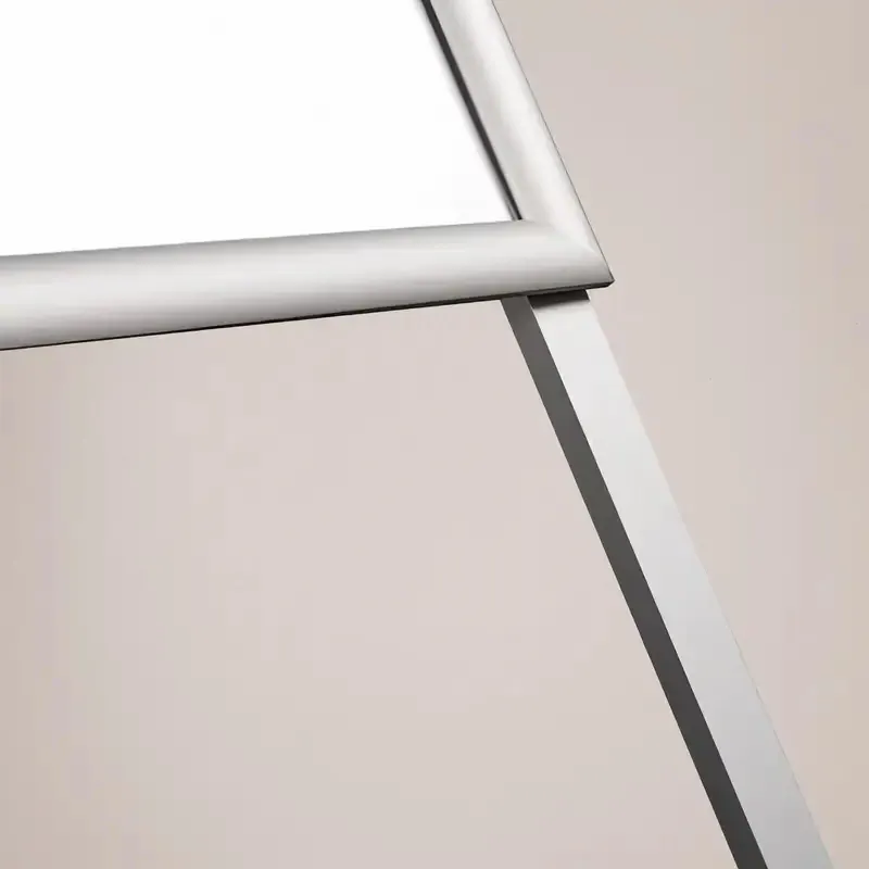 A-Frame Pavement Sign Frame Only: close up of the a frame sign leg and frame profile