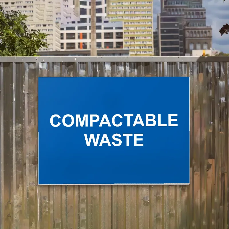 Compactable Waste Sign: compactable waste sign 3