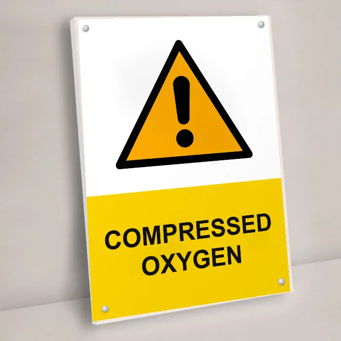 Compressed Oxygen Sign: compressed oxygen sign 3