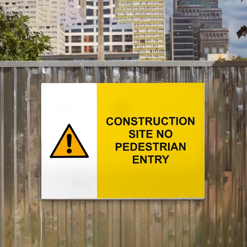 Construction Site No Pedestrian Entry Sign: construction site no pedestrian entry sign 3