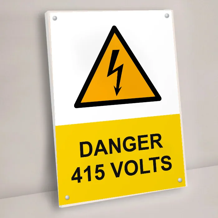 Danger 415 Volts Sign: danger 415 volts sign 3