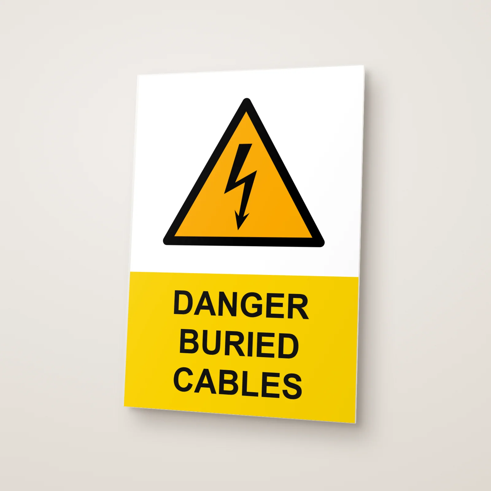 Danger Buried Cables Sign