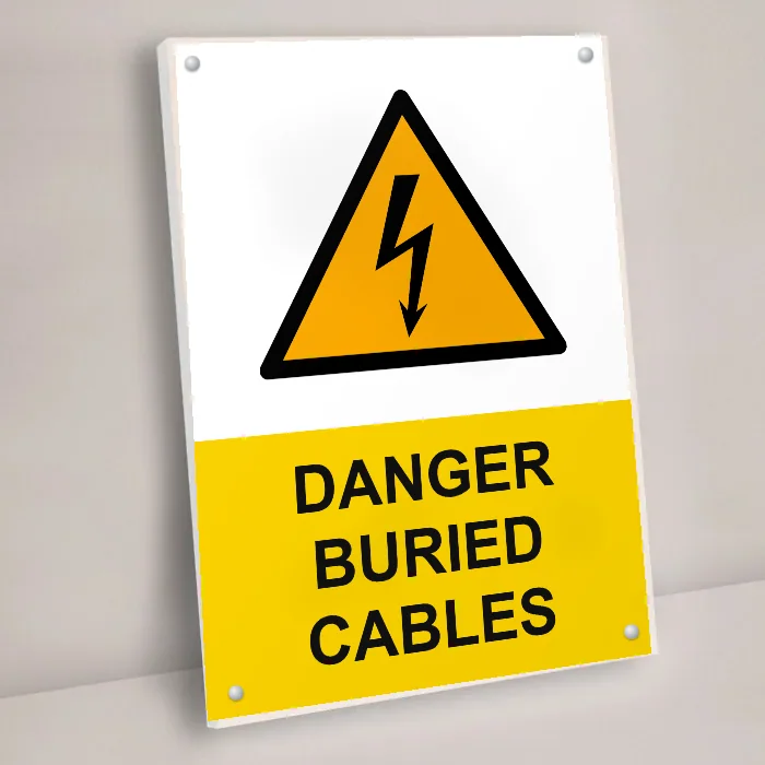 Danger Buried Cables Sign: danger buried cables sign 3