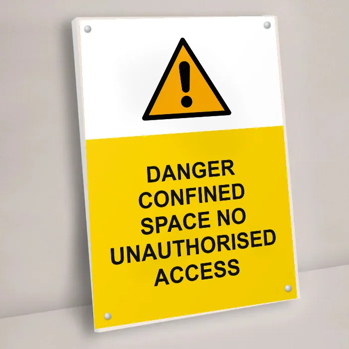 Danger Confined Space No Unauthorised Access Sign: danger confined space no unauthorised access sign 3