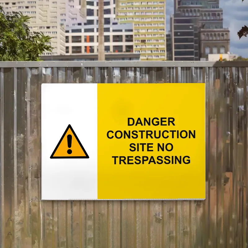Danger Construction Site No Trespassing Sign: danger construction site no trespassing sign 3