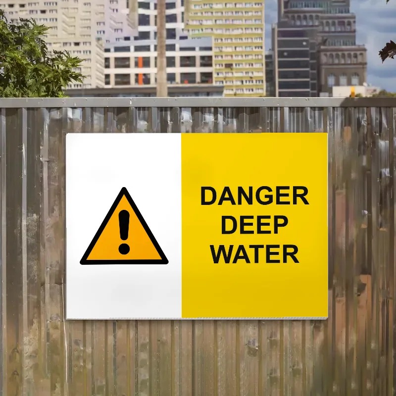 Danger Deep Water Sign: danger deep water sign 3