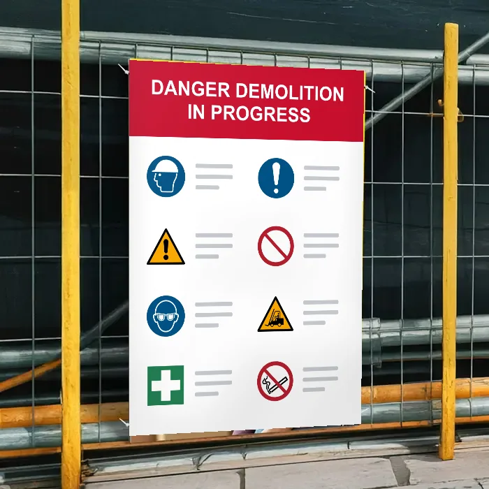 Danger Demolition in Progress Sign: danger demolition in progress sign 3