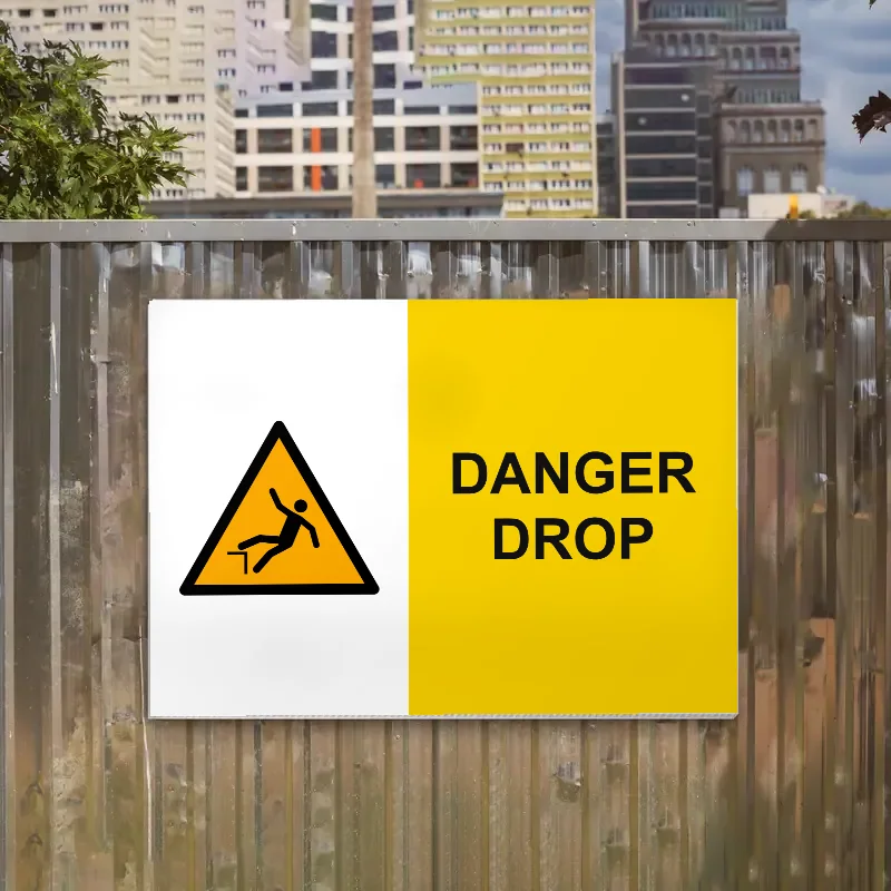 Danger Drop Sign: danger drop sign 3