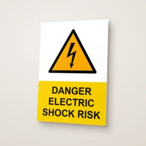 Danger Electric Shock Risk Sign
