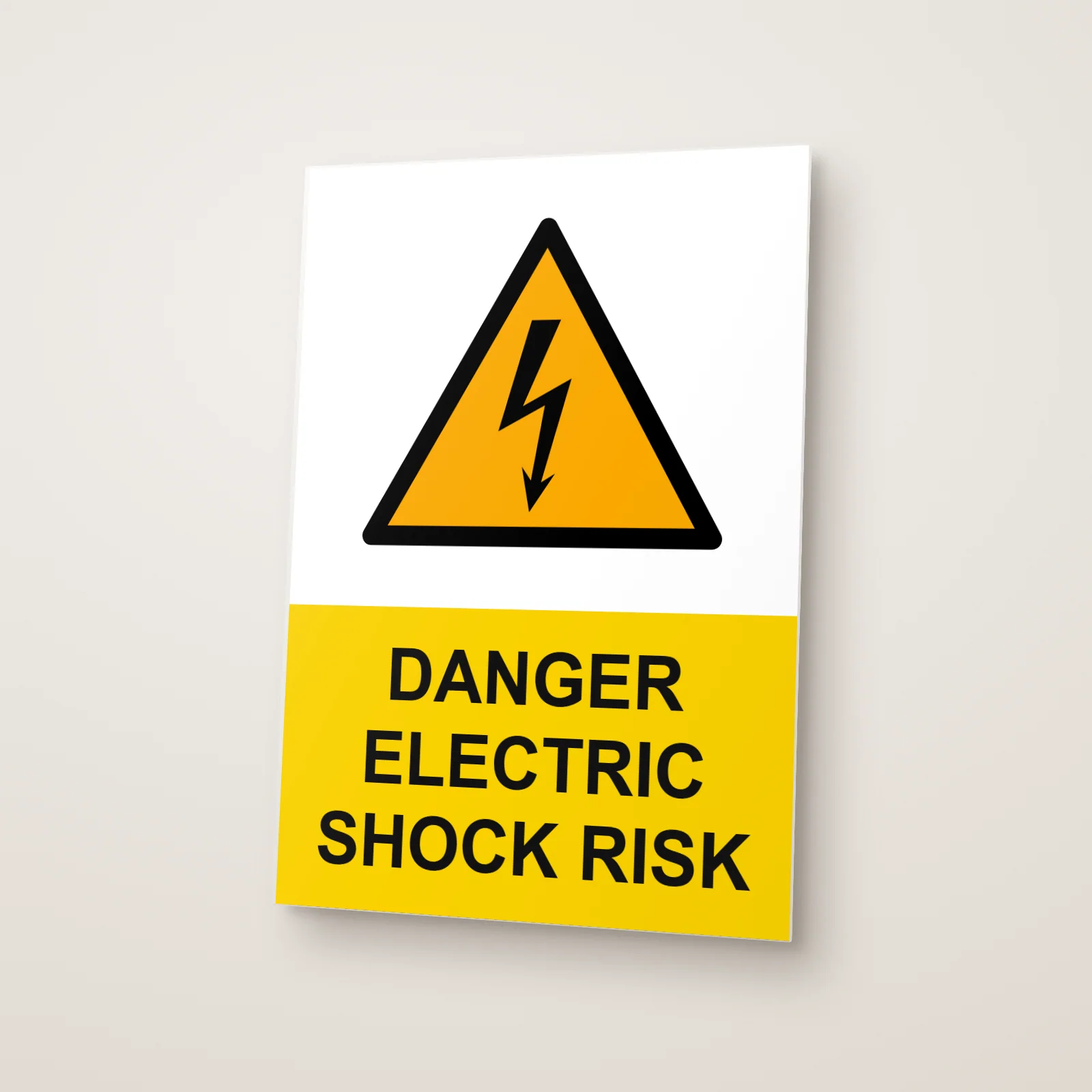 Danger Electric Shock Risk Sign