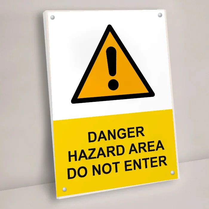 Danger Hazard Area Do Not Enter Sign: danger hazard area do not enter sign 3