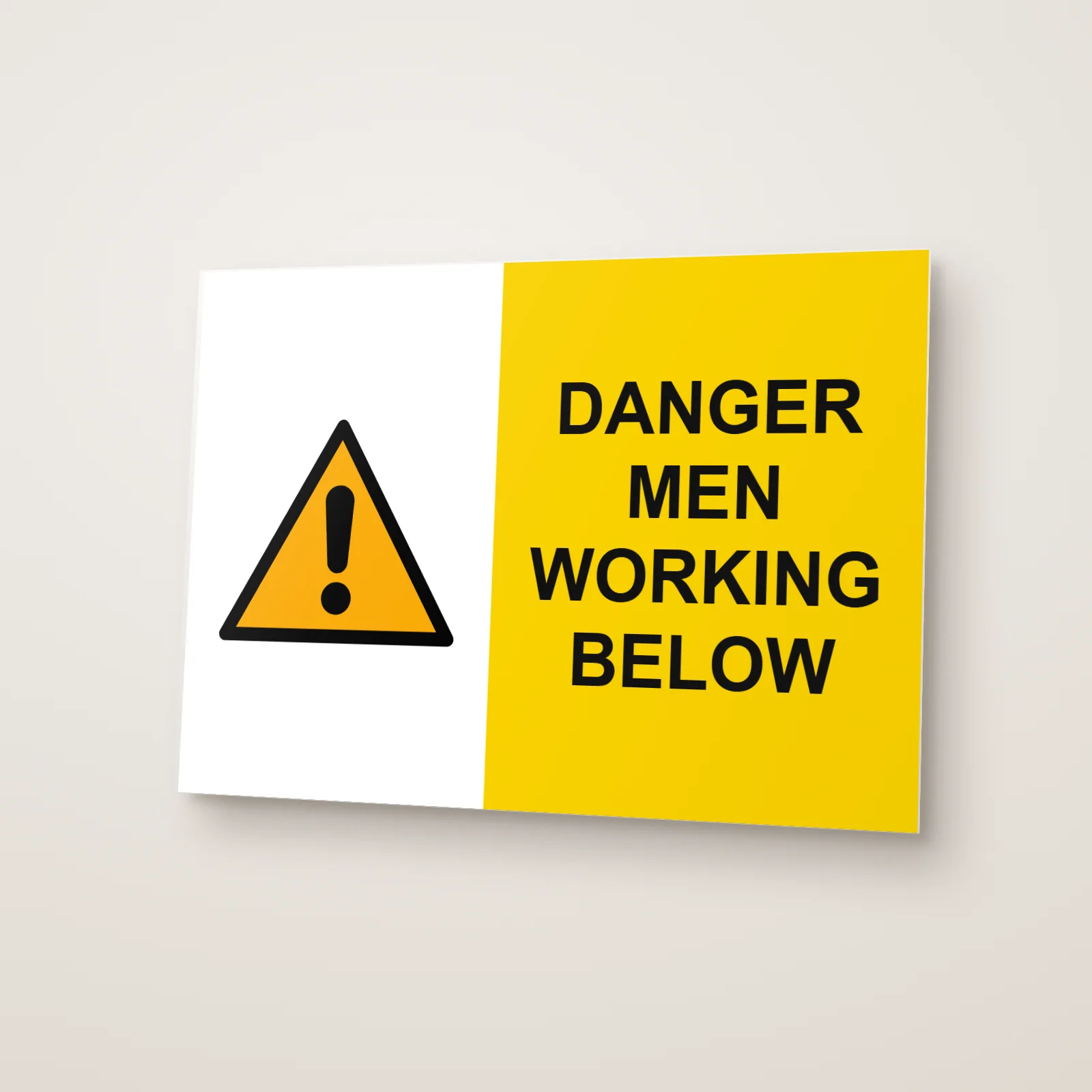 Danger Men Working Below Sign