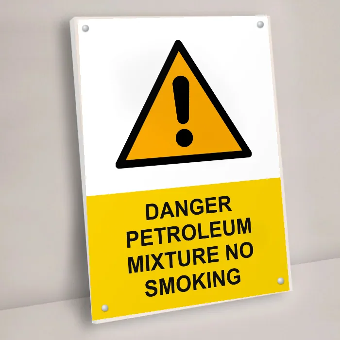 Danger Petroleum Mixture No Smoking Sign: danger petroleum mixture no smoking sign 3
